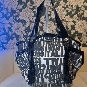 Guess Authentic Vintage Denim Graphic Shoulder Bag